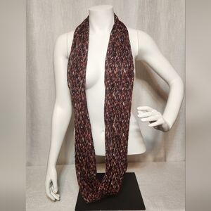 Infinity Scarf Black Background Colorful Abstract Print